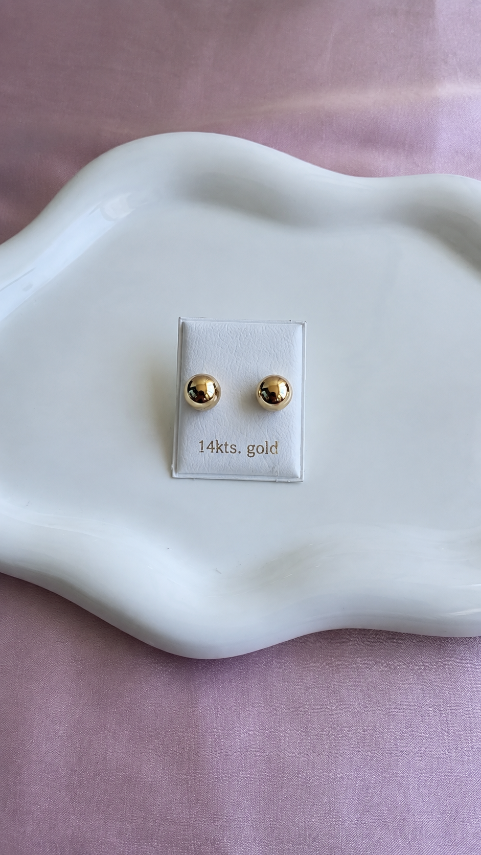 Dormilonas Tipo Bola en oro 14K