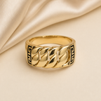 Anillo de Oro 10K – Estilo Versace