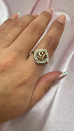 Anillo Número 15 con Circonias